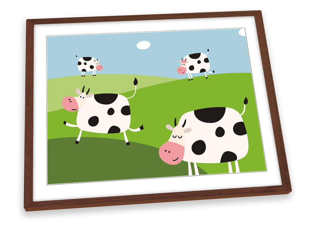 Dairy Cows Kids Room Framed