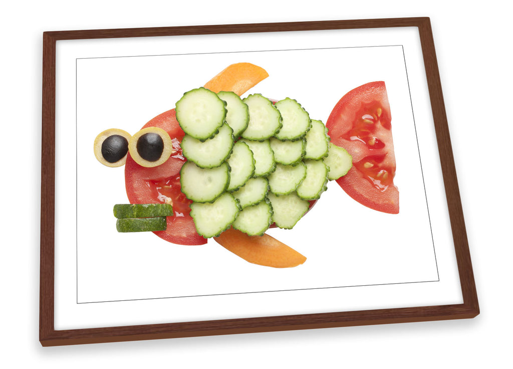 Funny Fish Kitchen Framed