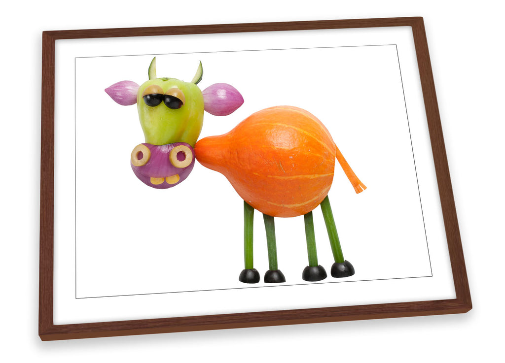 Funny Cow Kitchen Framed