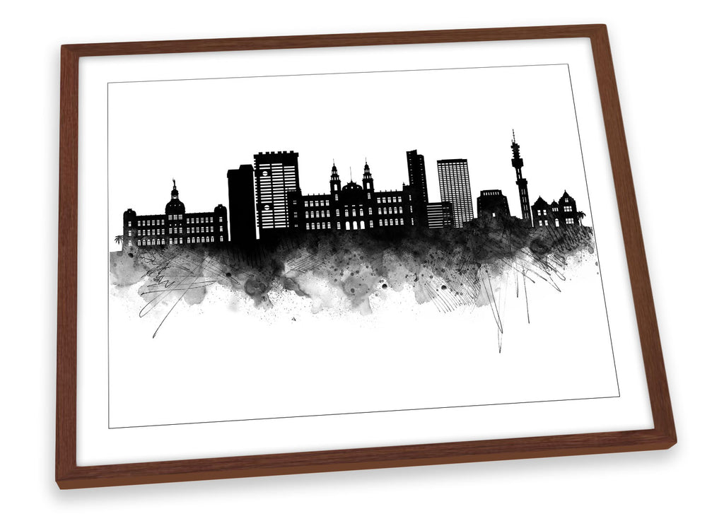 Pretoria Abstract City Skyline Black Framed