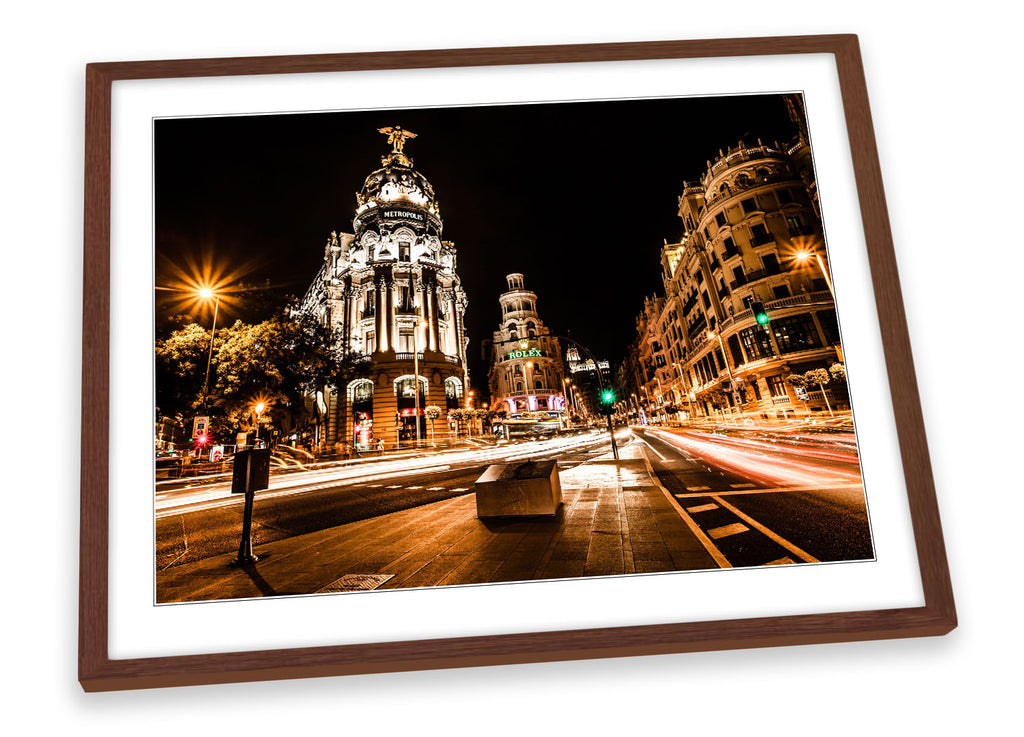 Madrid Spain Cityscape Framed