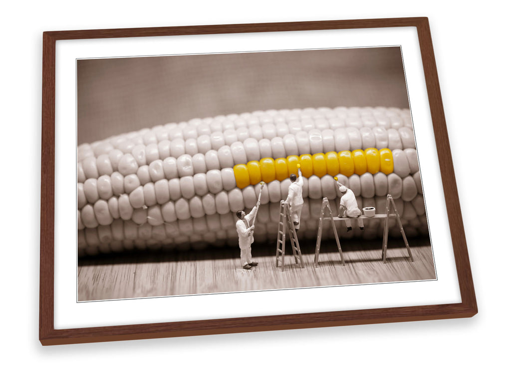 Painting Yellow Sweetcorn Framed