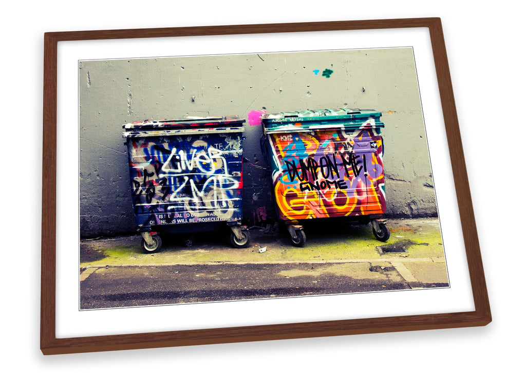 Graffiti Trash Bins Urban Framed