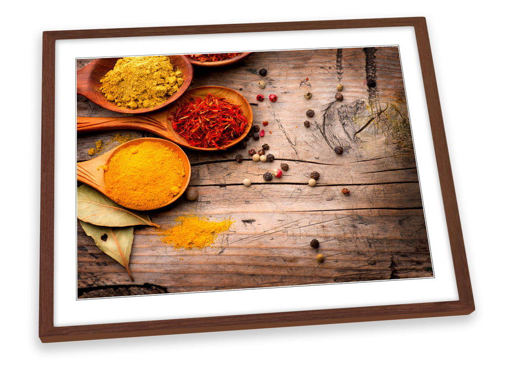 Curry Spices Powder Herbs Framed