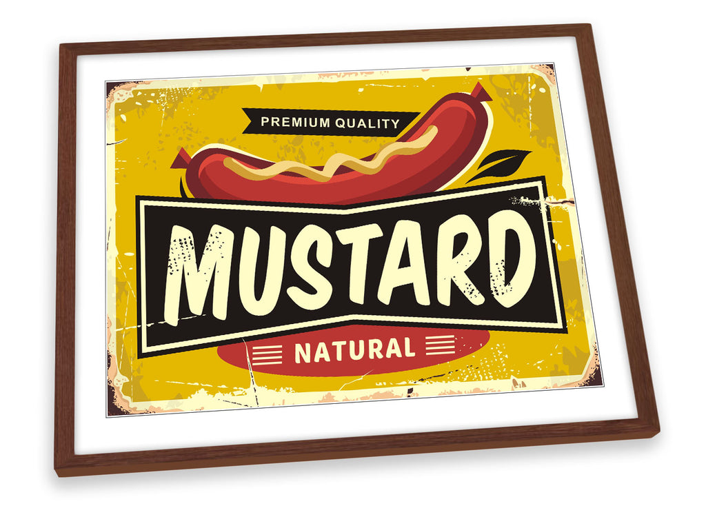 Mustard Suace Kitchen Sign Framed