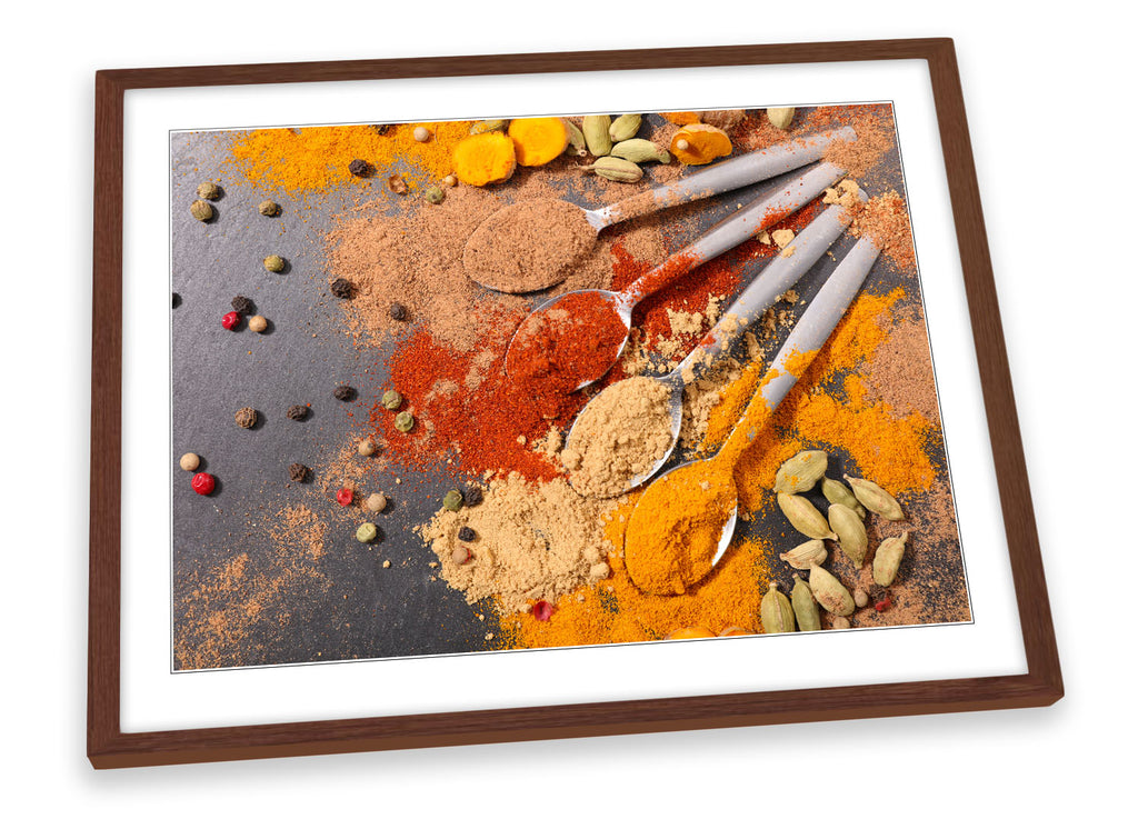 Hot Spices Kitchen Curry Framed