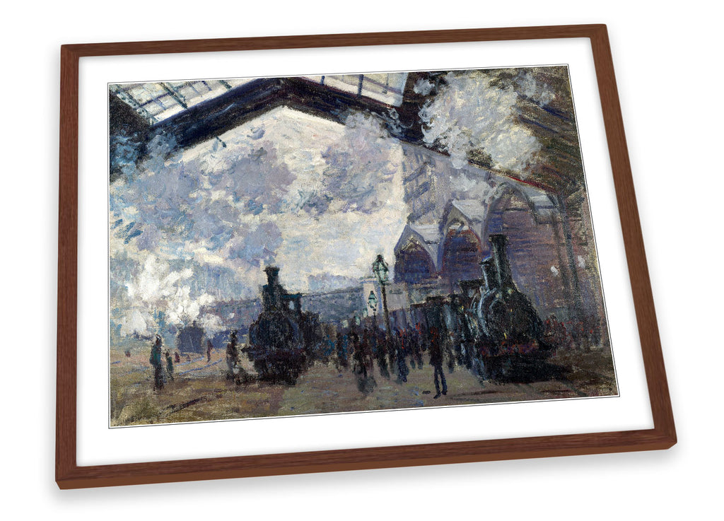 Claude Monet The Gare St Lazare Framed