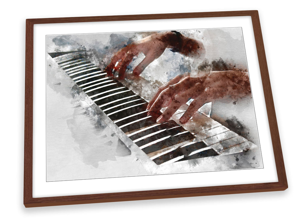 Piano Music Grunge Framed