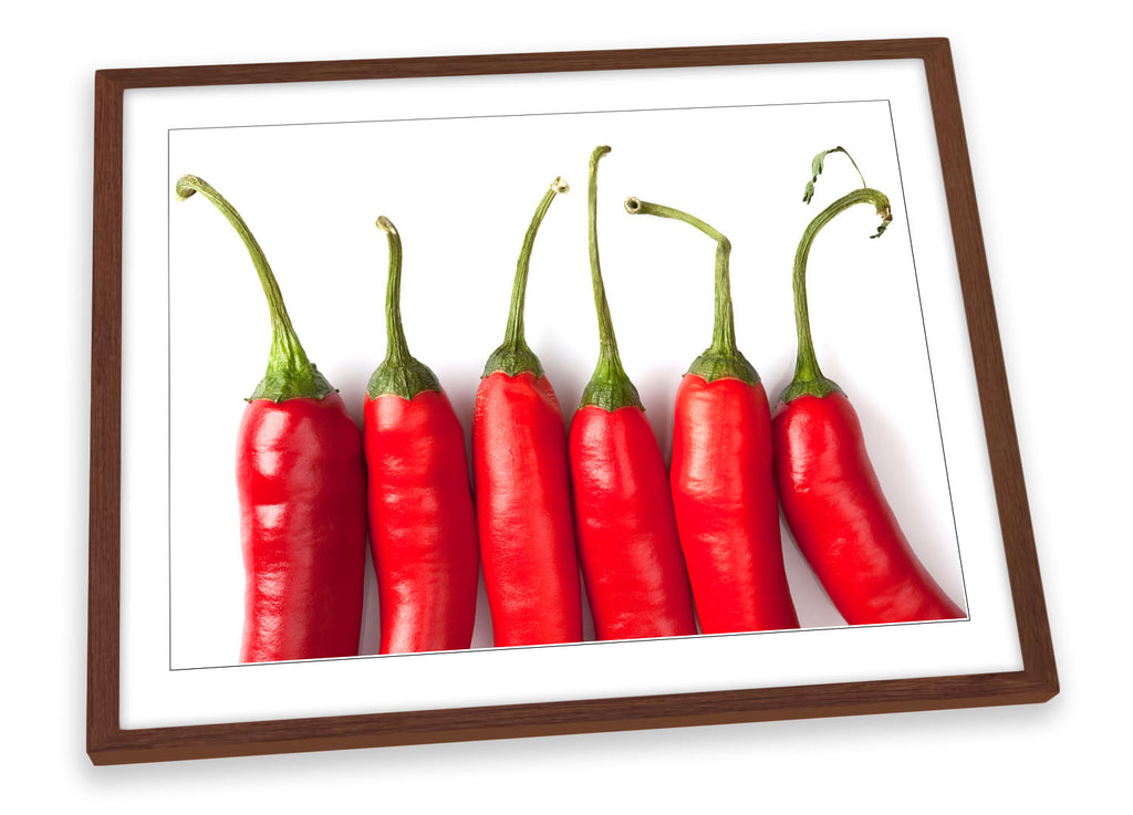 Red Chilli Lineup Kitchen Framed