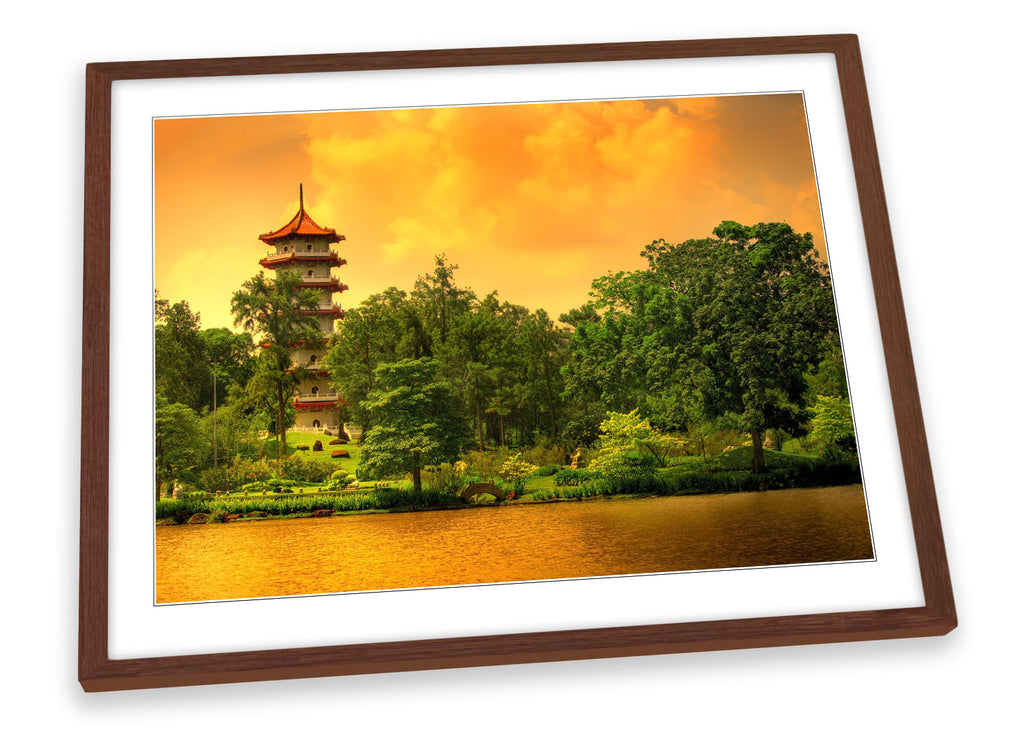 Pagoda Chinese Gardens Singapore Framed