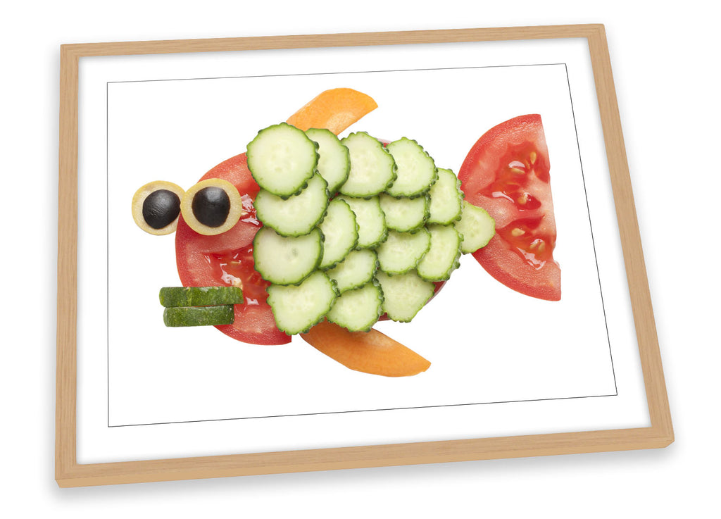 Funny Fish Kitchen Framed