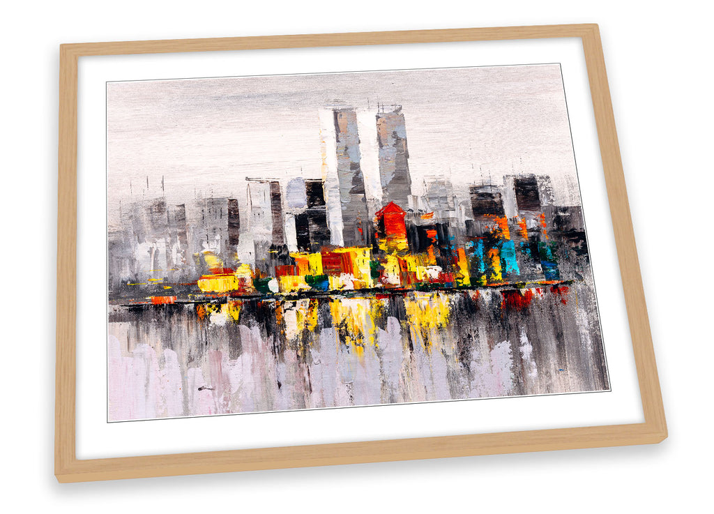 Abstract New York City Repro Framed