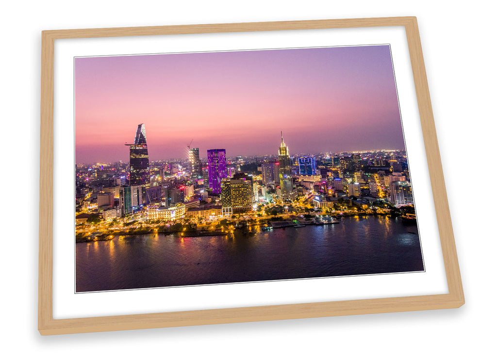 Ho Chi Minh Vietnam Skyline Framed