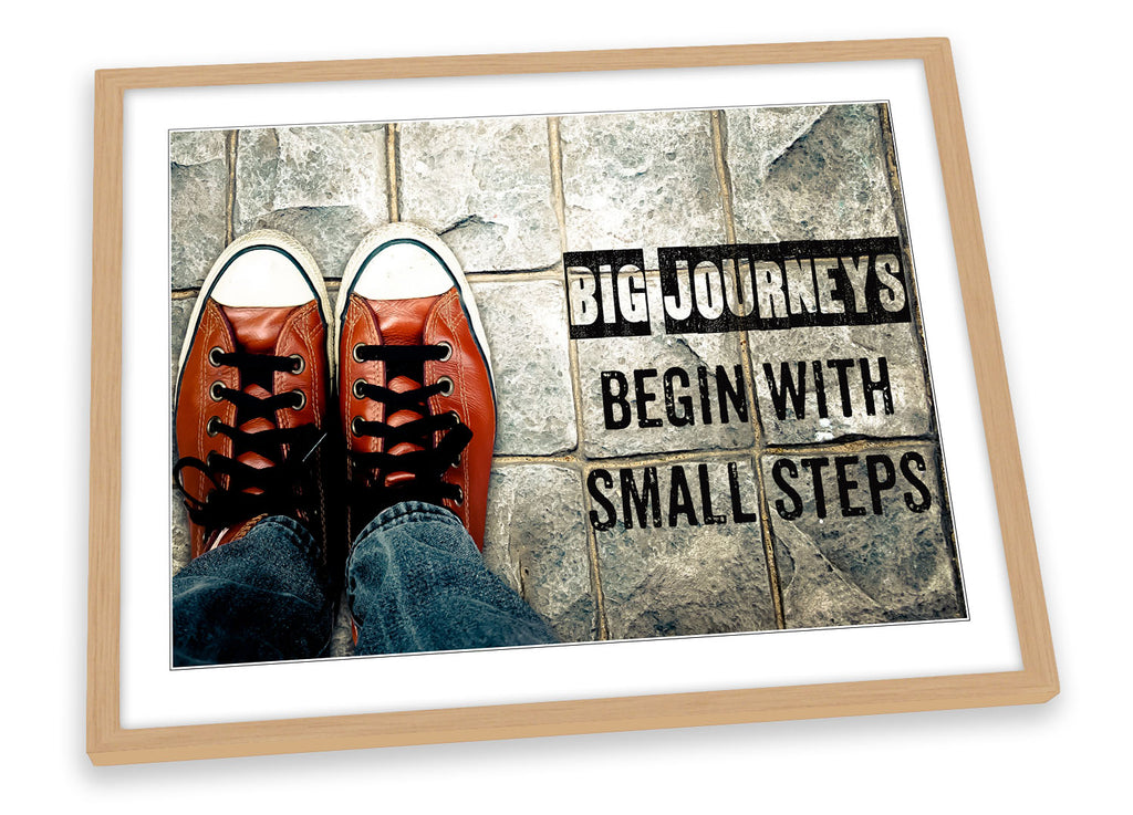 Quote Big Journey Small Steps Framed