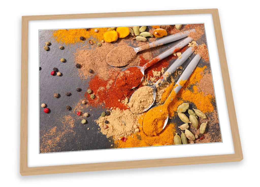 Hot Spices Kitchen Curry Framed