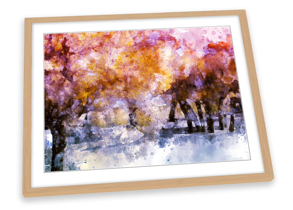 Winter Forest Abstract Repro Framed