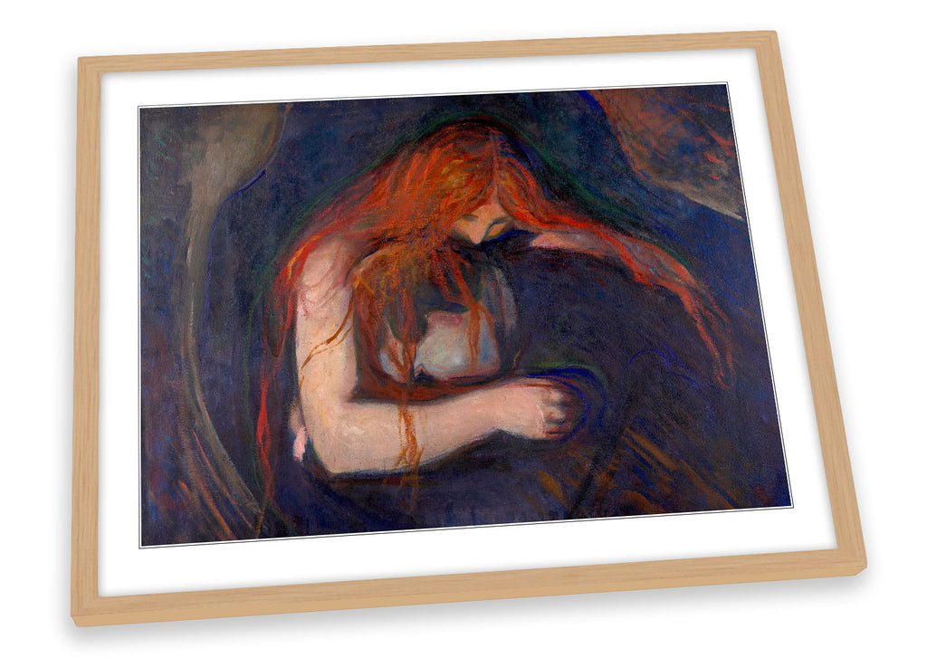 Edvard Munch Vampire Framed