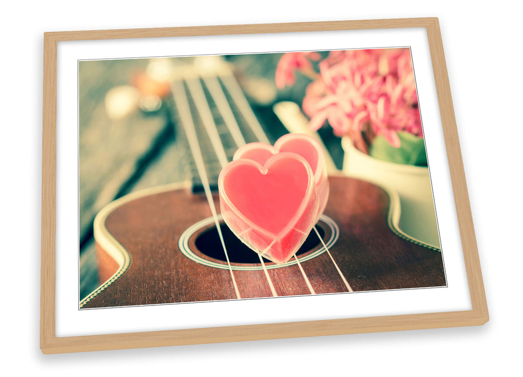 Love Heart Guitar Framed