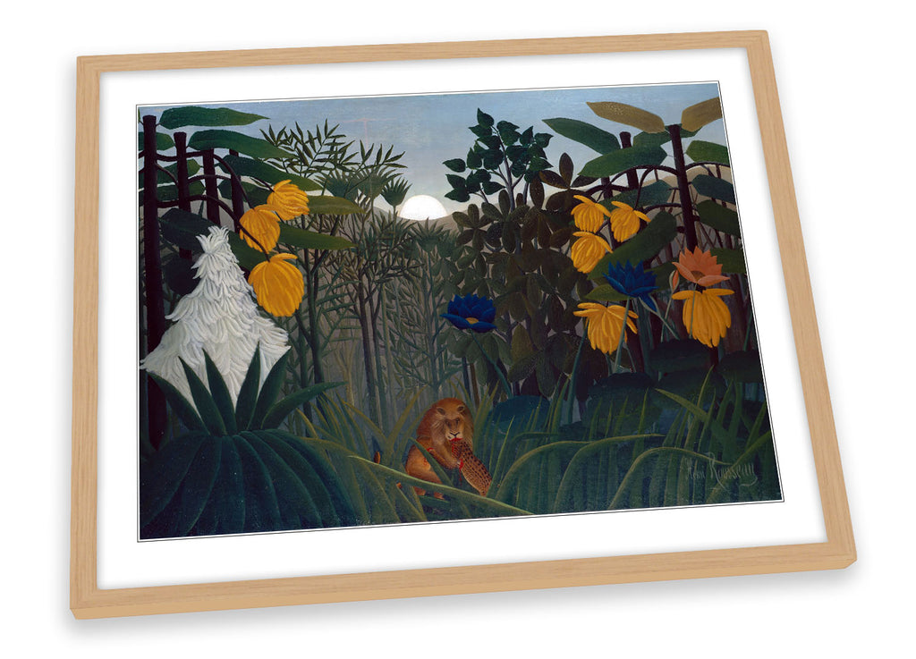 Henri Rousseau Repast Of The Lion Framed