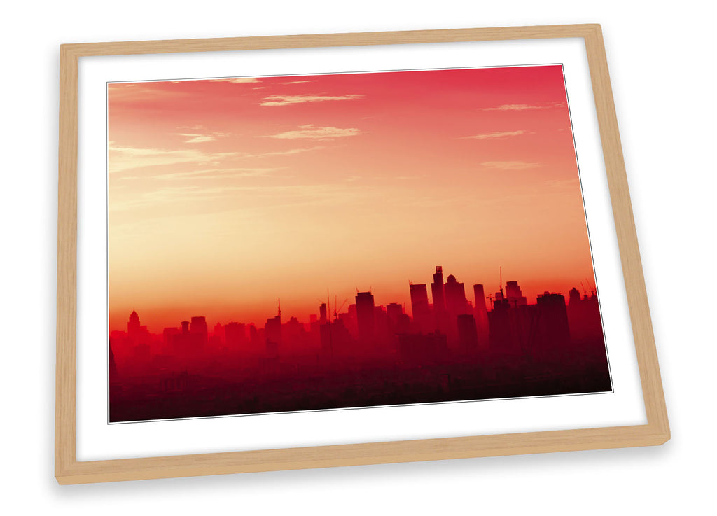 Bangkok City Skyline Sunset Thailand Framed