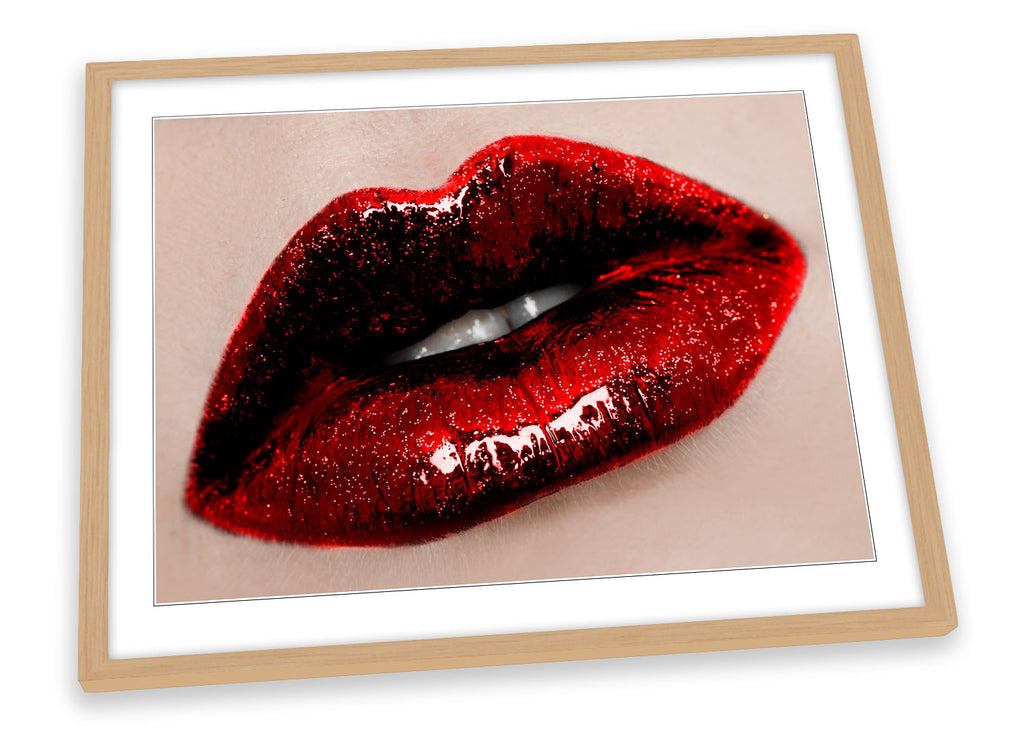 Glossy Lips Lipstick Fashion Red Framed