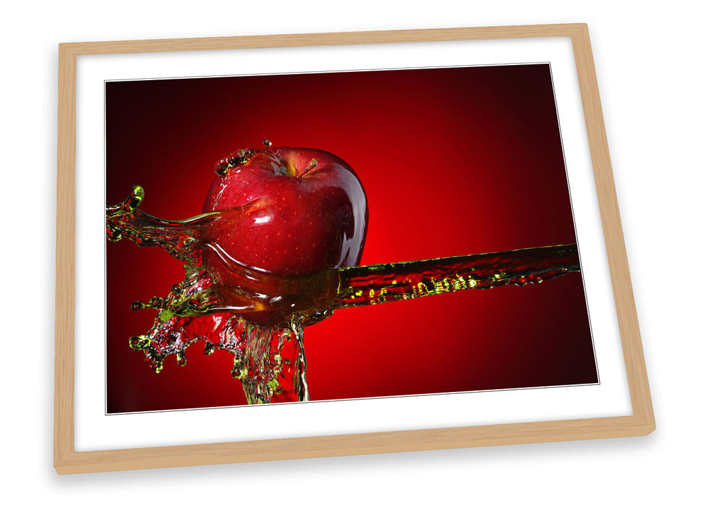 Red Apple Splash Kitchen Framed