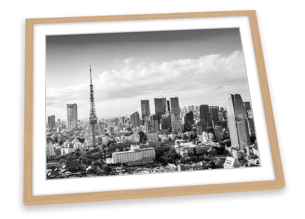 Tokyo Tower Japan B&W Framed