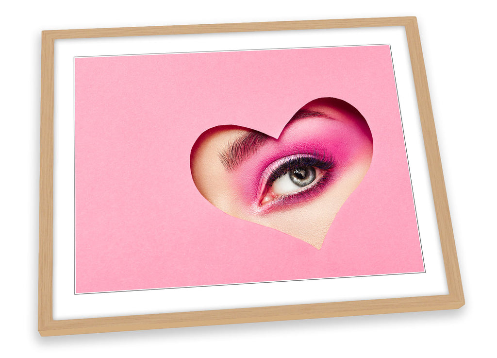 Eye Makeup Heart Beauty Pink Framed