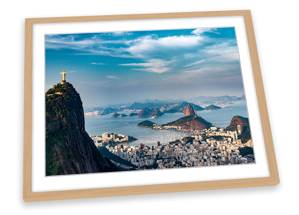 Rio Janeiro Brazil Skyline City Framed