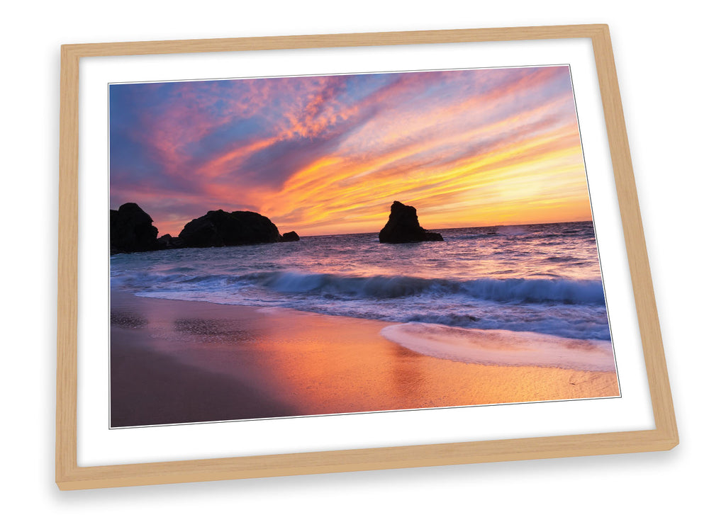 Porthcothan Beach Newquay Framed