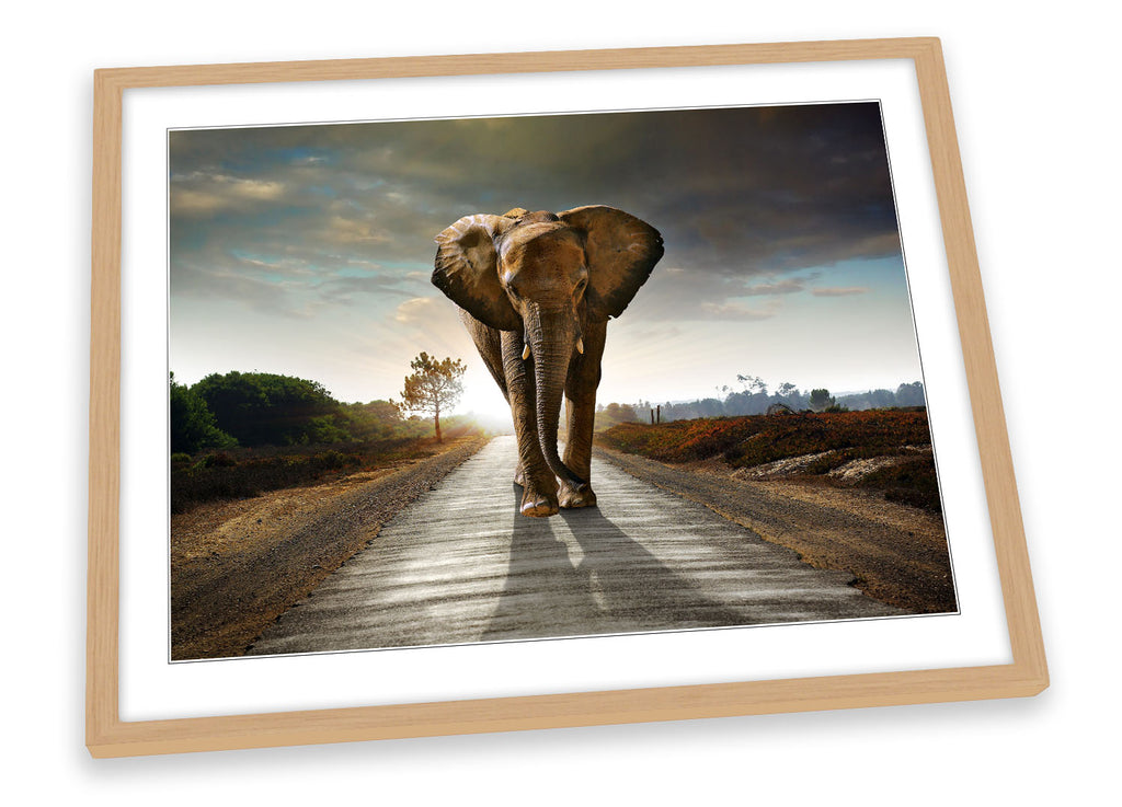 Elephant Road Grey Framed