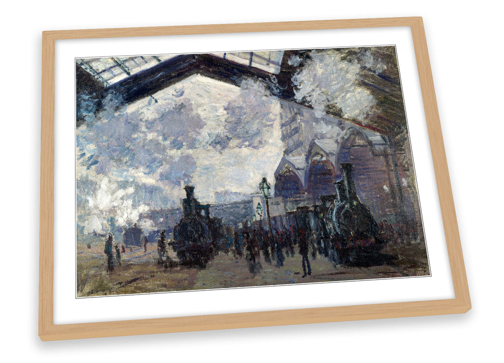 Claude Monet The Gare St Lazare Framed