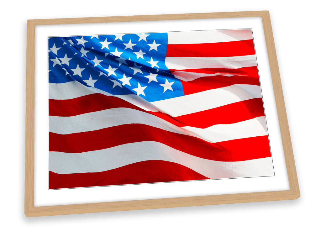 Stars Stripes America Flag Framed