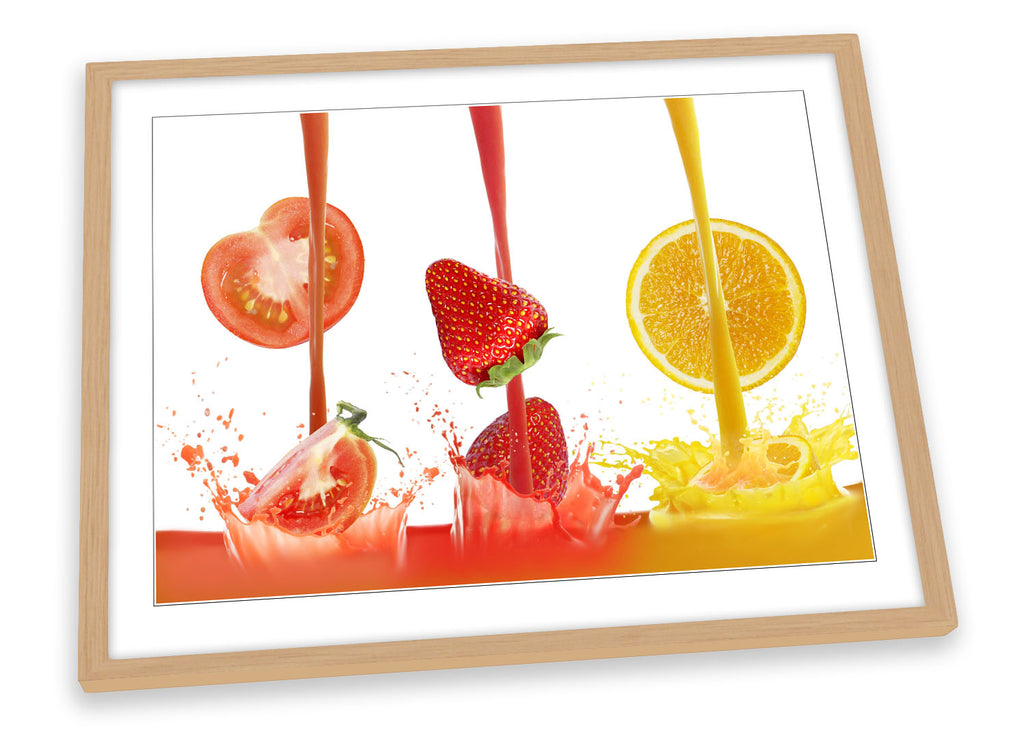 Fruit Juice Kitchen Framed