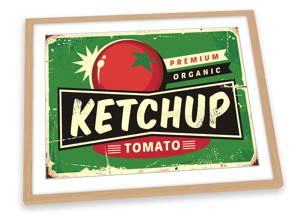 Tomato Ketchup Retro Kitchen Framed