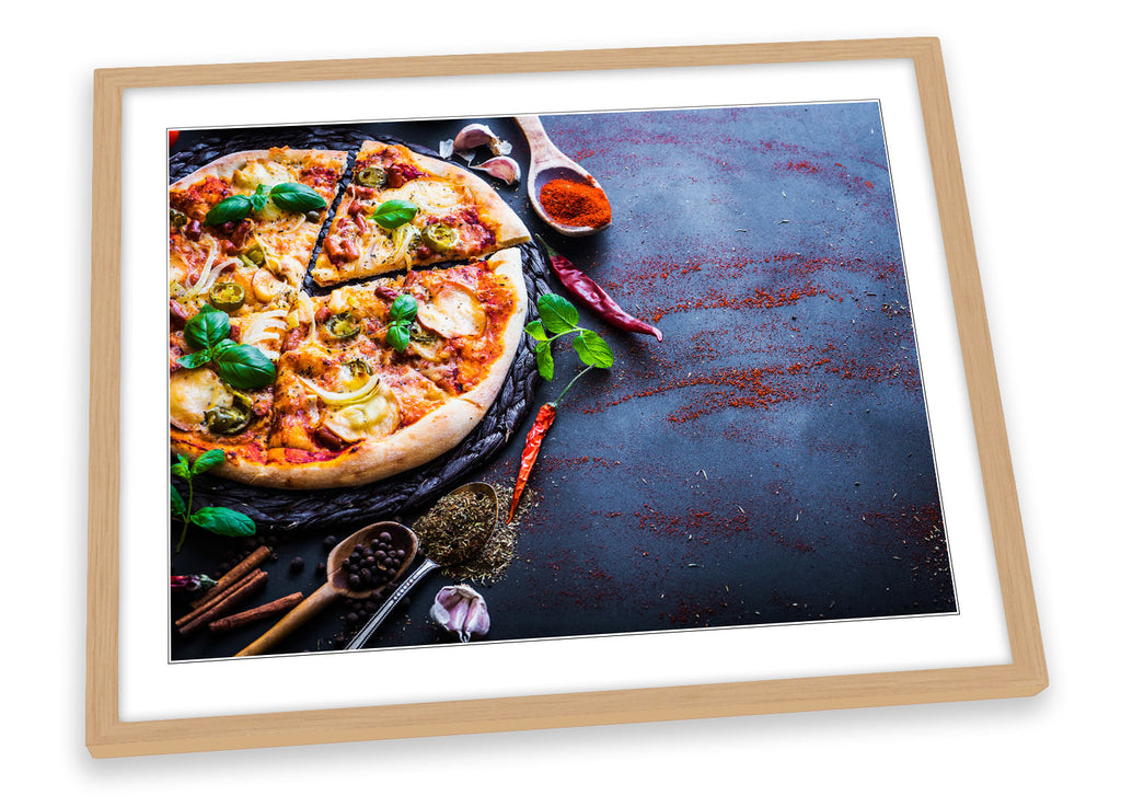 Italian Pizza Kitchen Framed