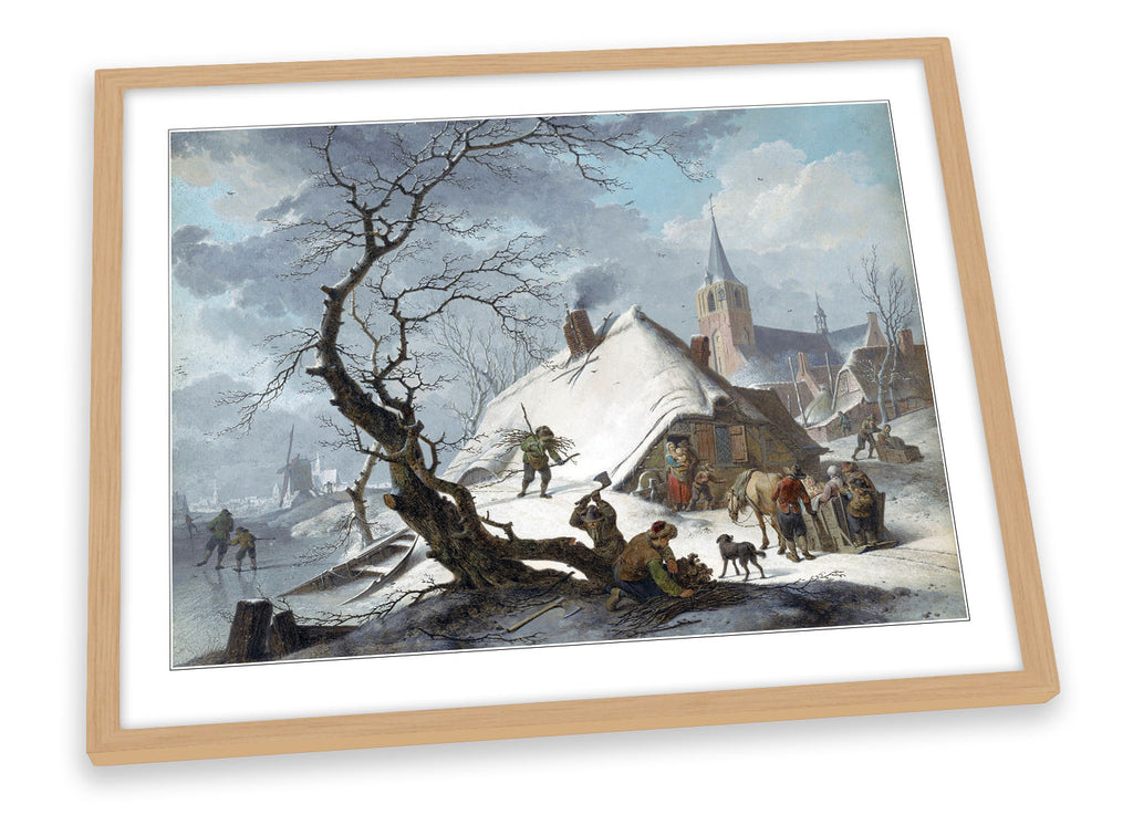 Hendrik Meyer A Winter Scene Framed