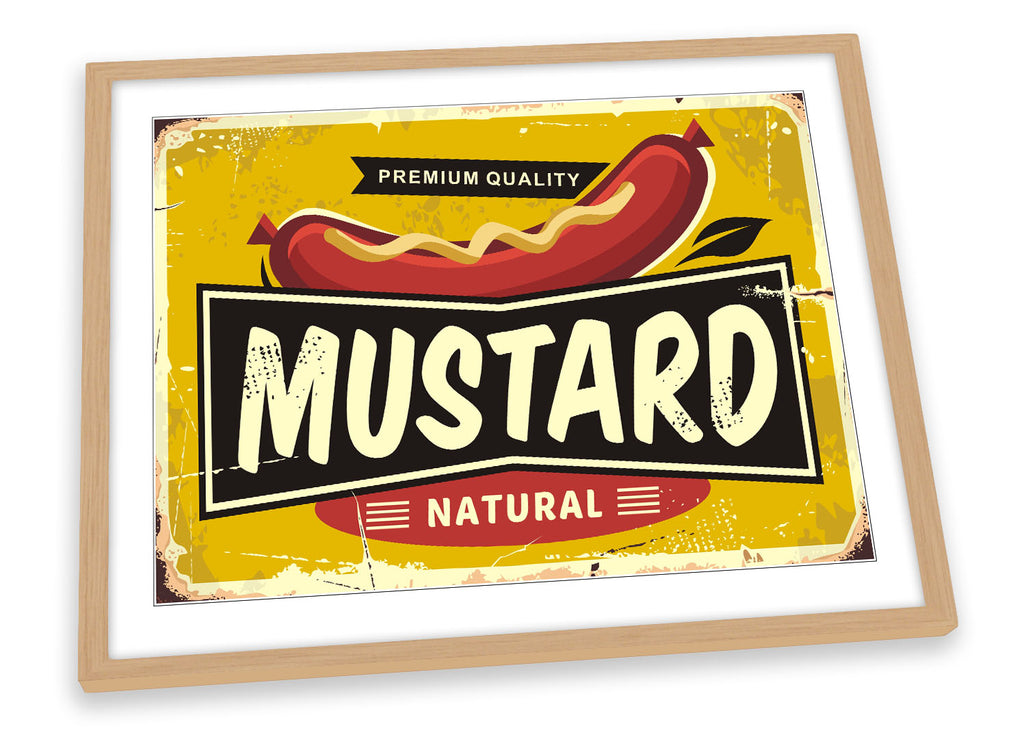 Mustard Suace Kitchen Sign Framed