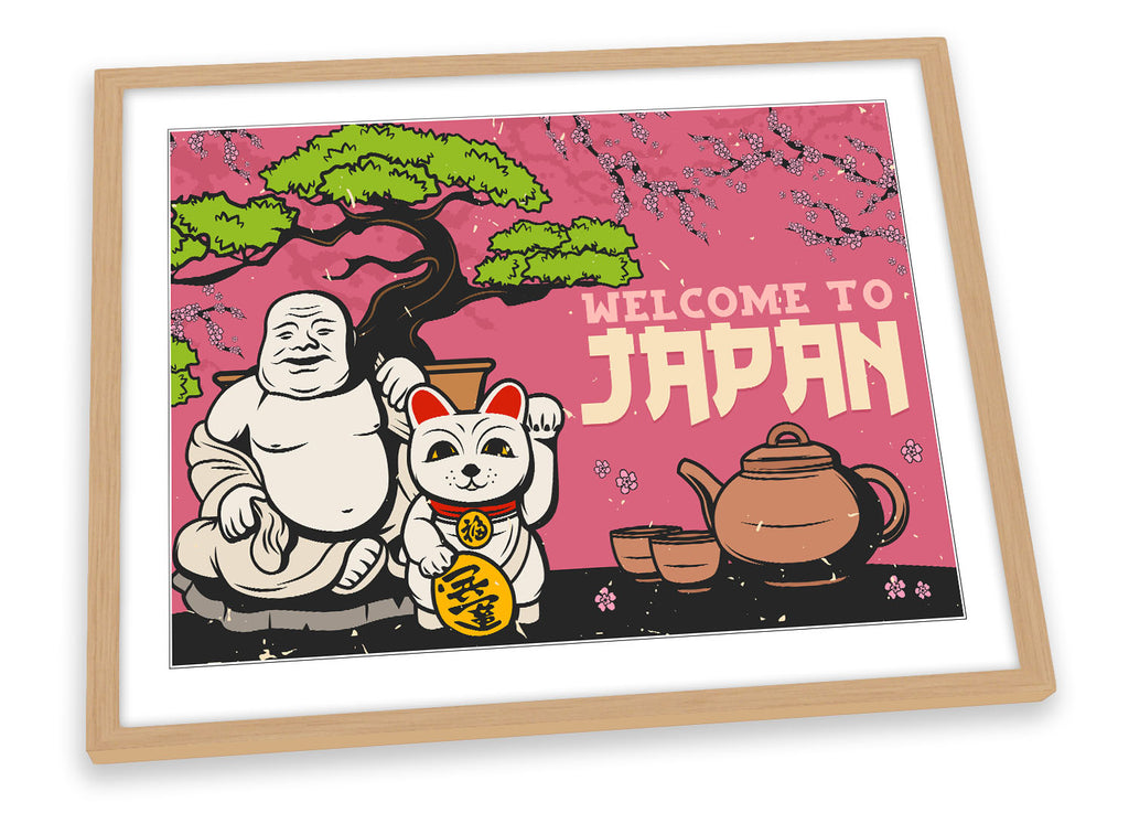 Welcome to Japan Pink Framed