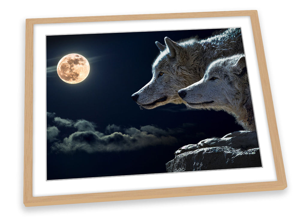 Wolf Moon Framed