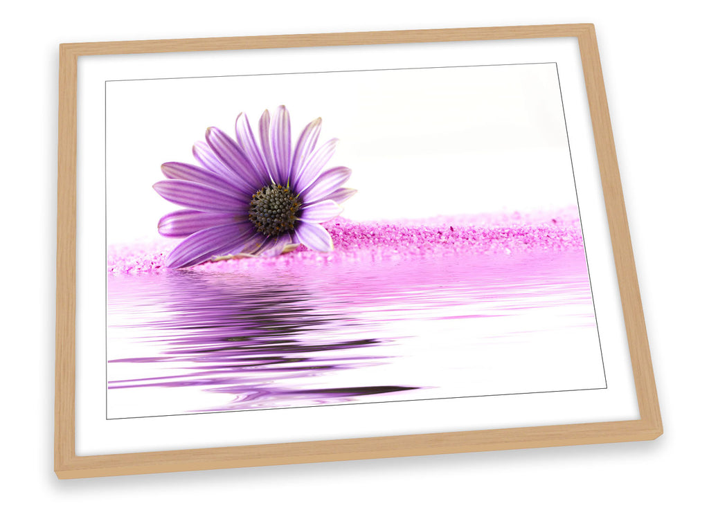 Pink Floral Water Pink Ripples Framed