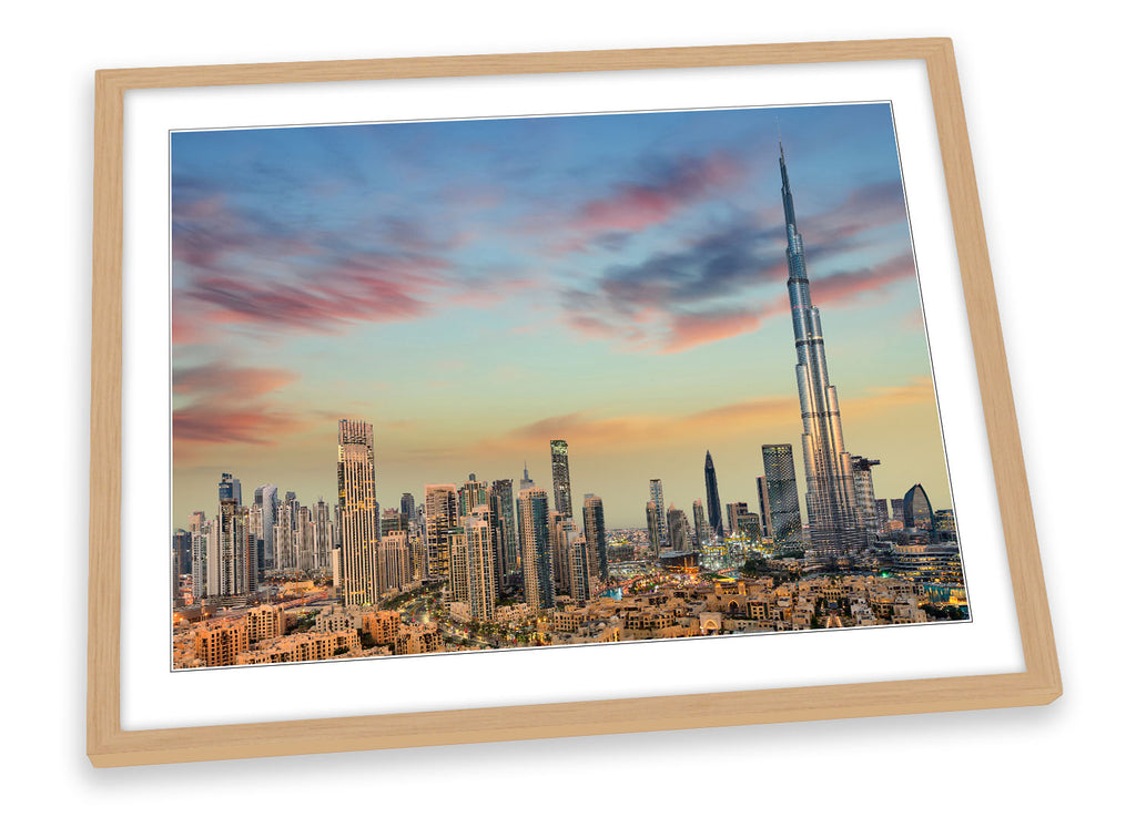 Dubai United Arab Emirates Multi-Coloured Framed