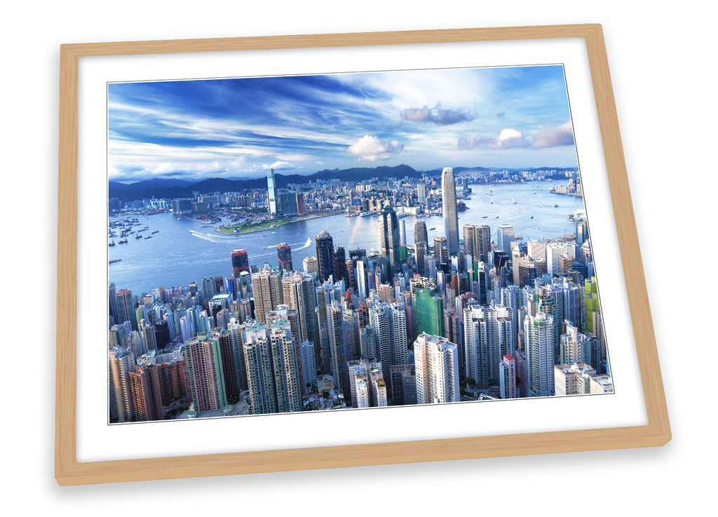 Hong Kong City Skyline Framed