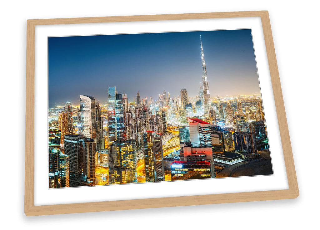 Dubai Skyline Cityscape Framed