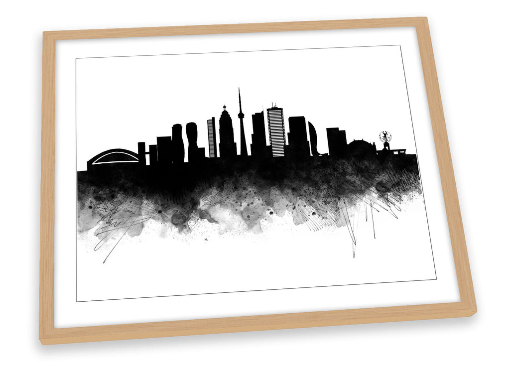 Toronto Abstract City Skyline Black Framed