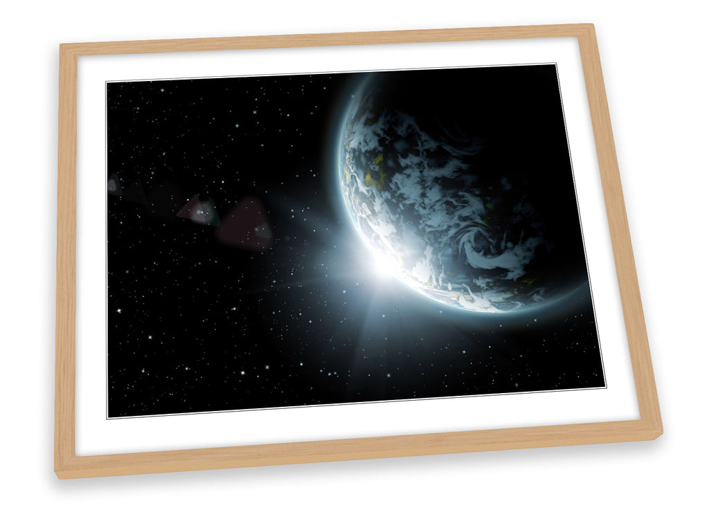 Planet Earth Astronomy Space Framed