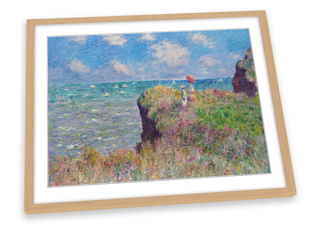 Claude Monet Cliff Walk at Pourville Framed