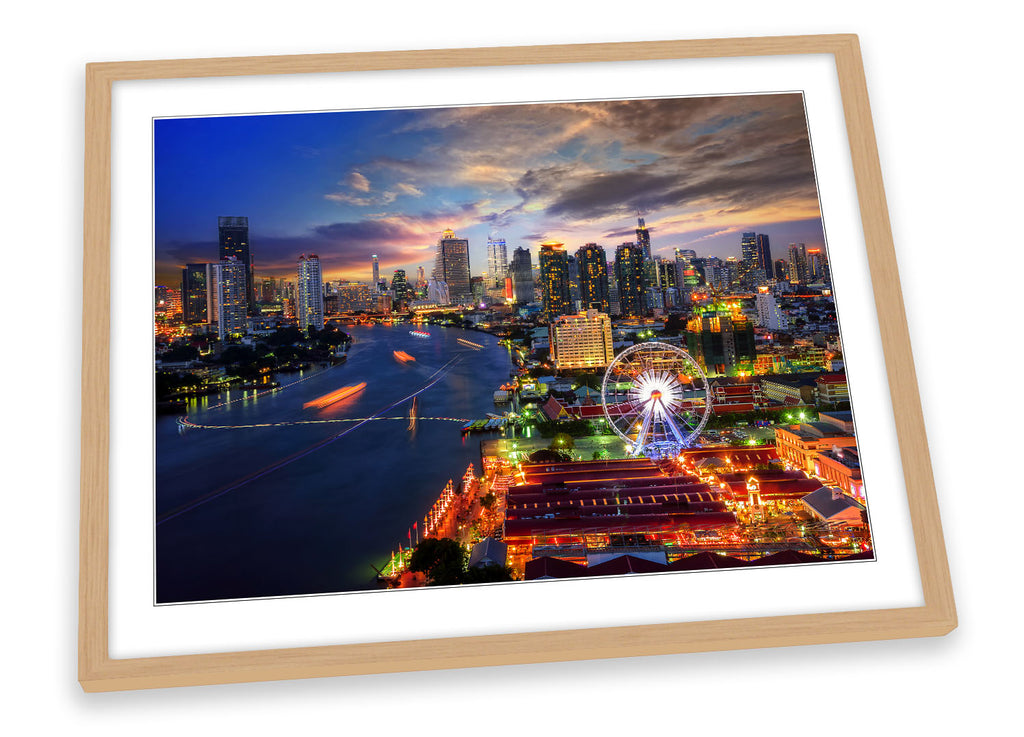 Bangkok Thailand Skyline Framed