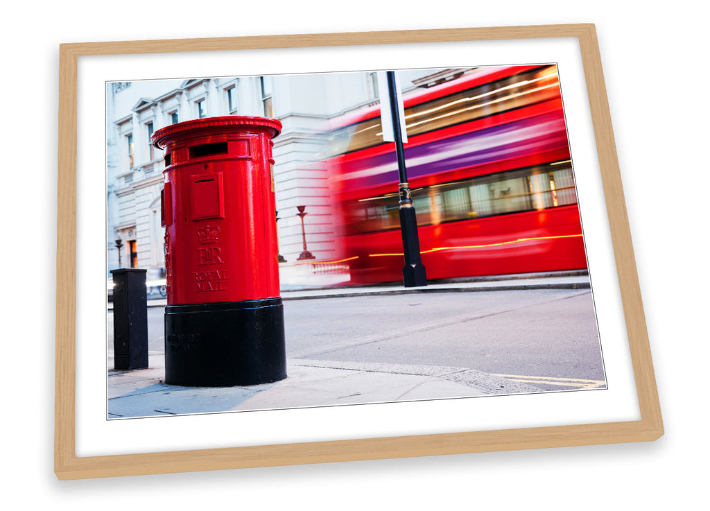 London Bus Letterbox Iconic Red Framed