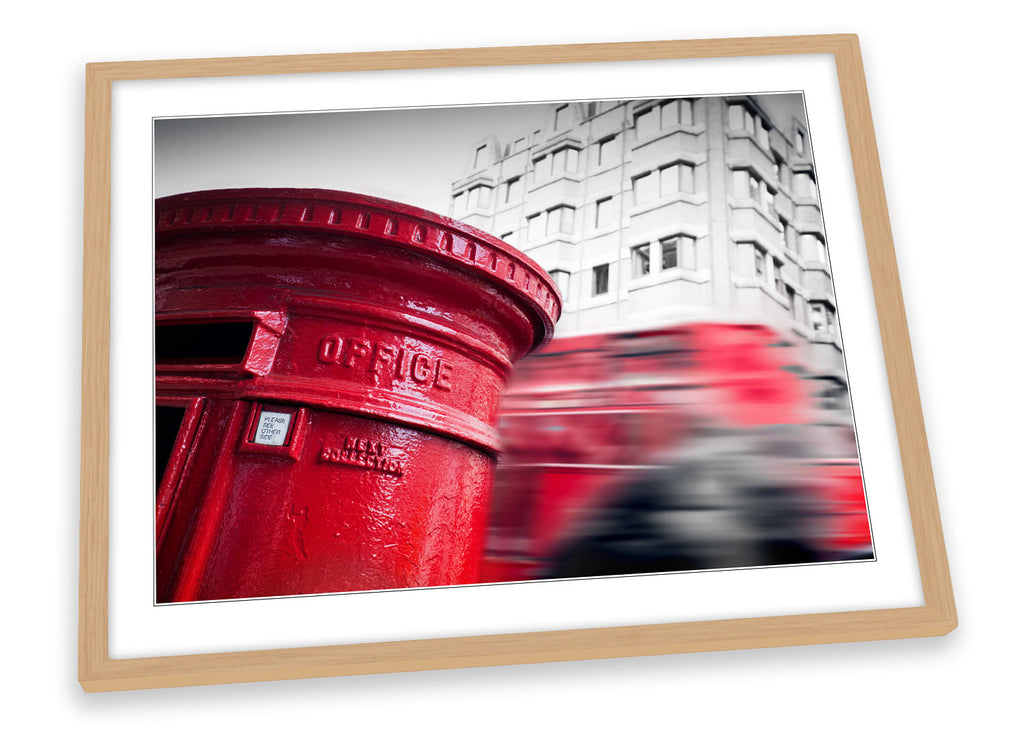 Iconic London Letterbox Red Framed